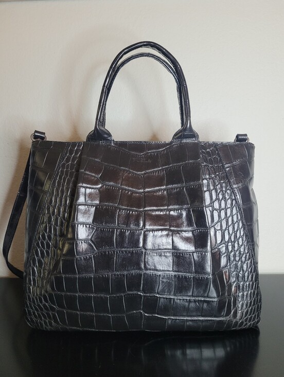 Furla Handbags - Furla  croc  embossed  tote bag
